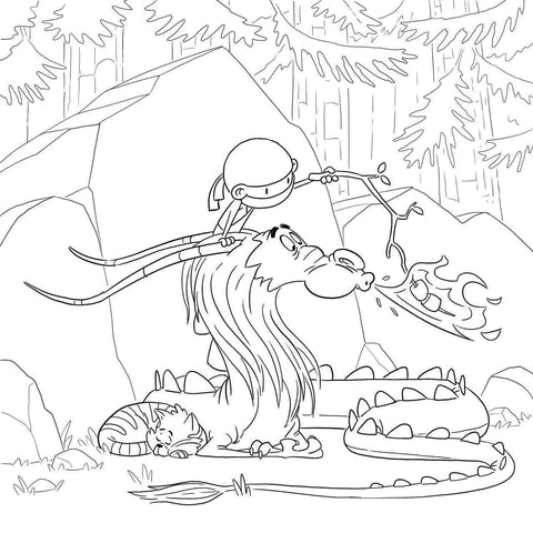 Hello Ninja Coloring Book